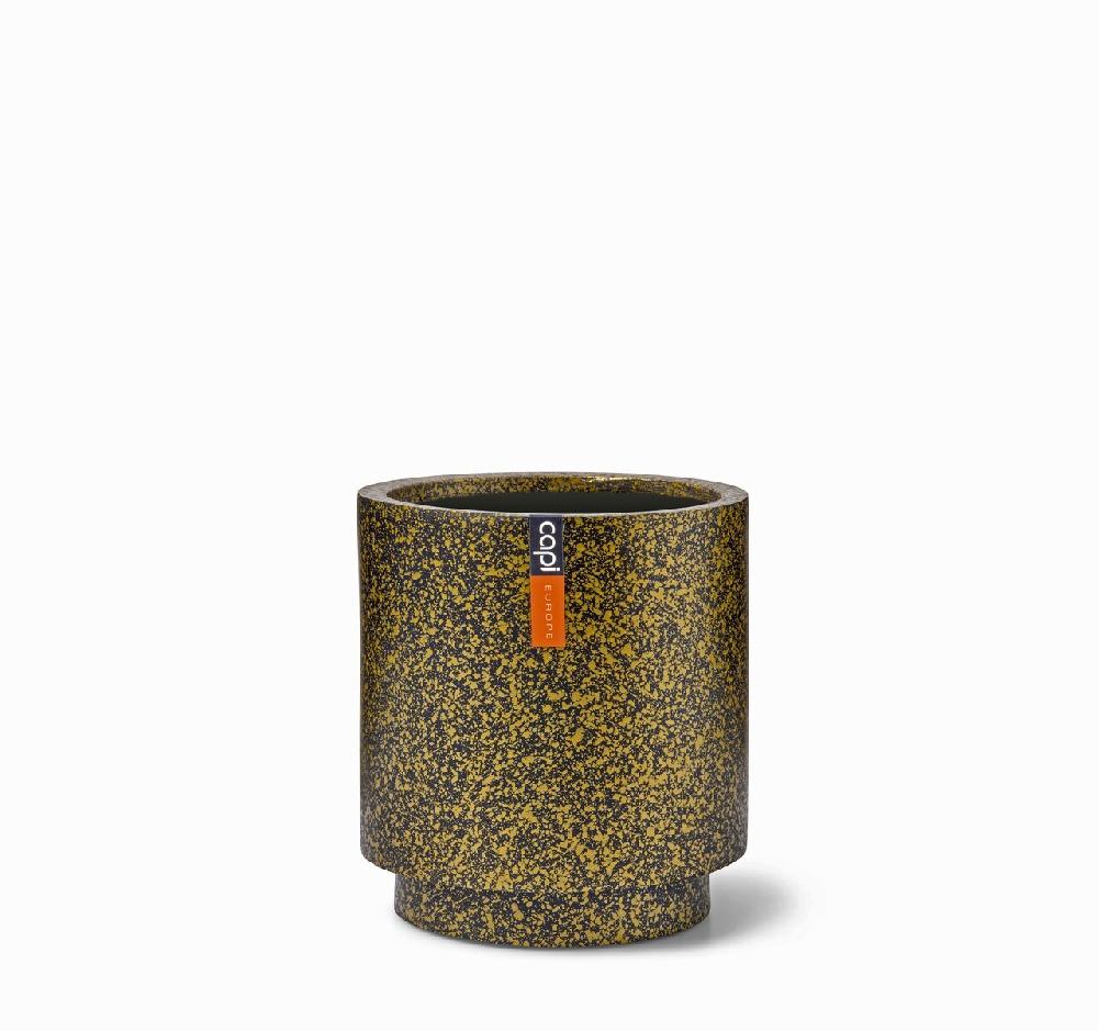 capi europe Vase cylinder Terrazzo 8x9 gold