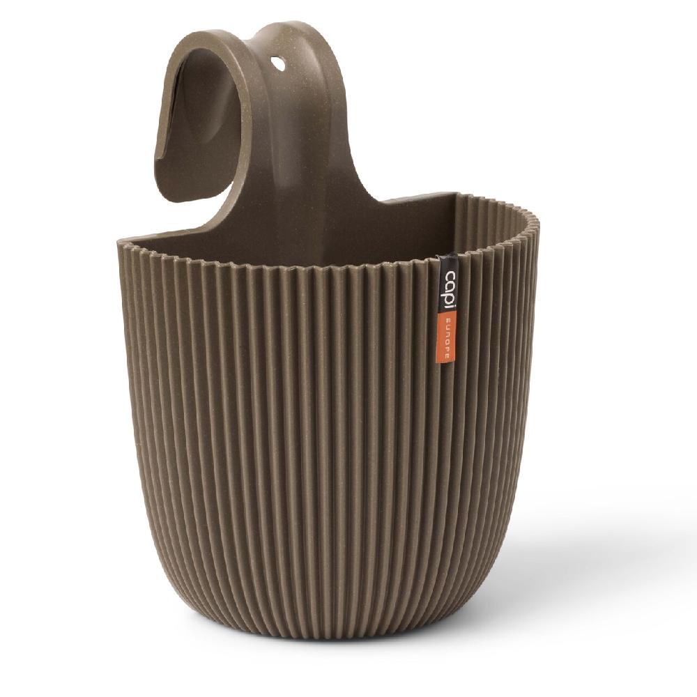 capi europe Planter Balcony Groove 21x28/20 warm taupe