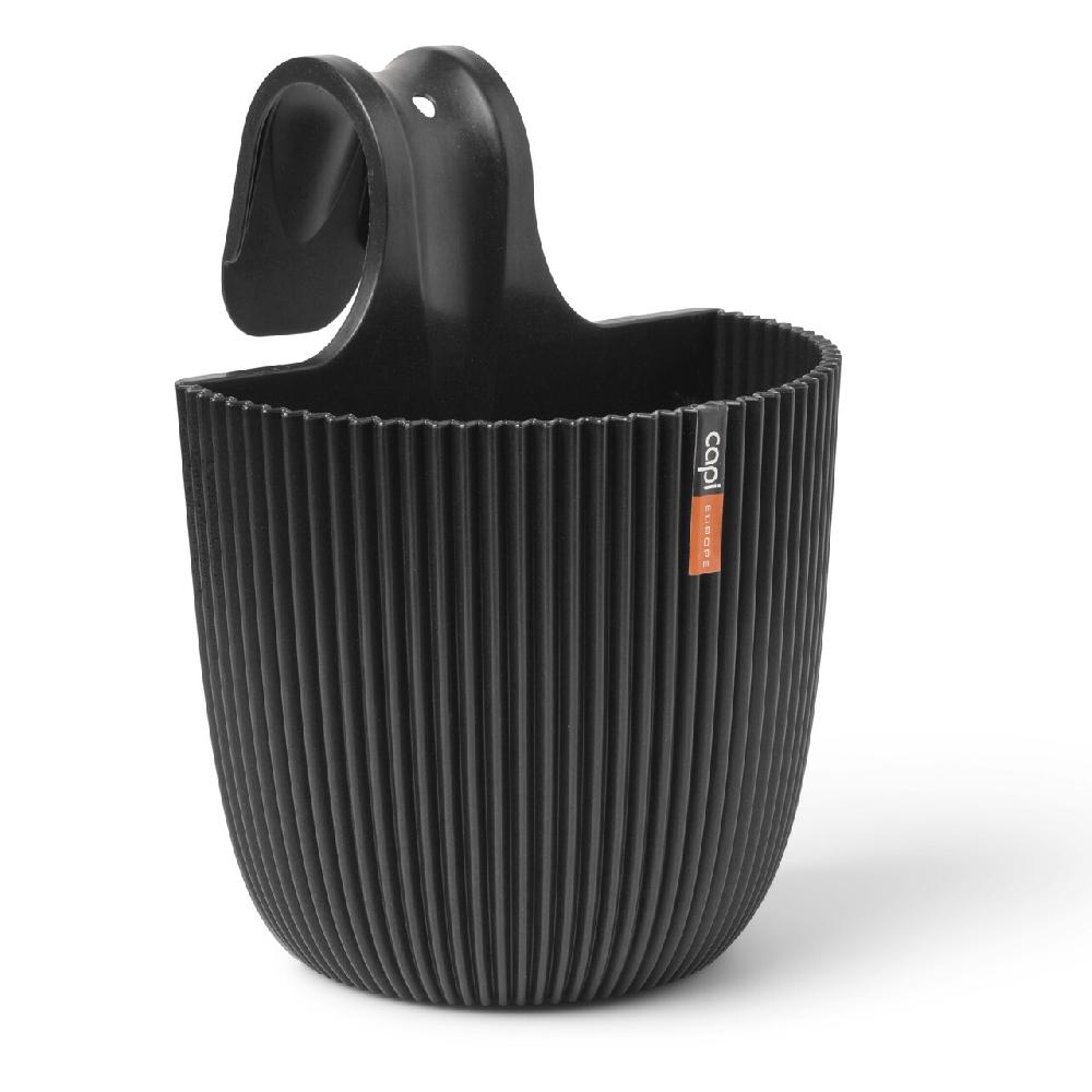 capi europe Planter Balcony Groove 21x28 textile black