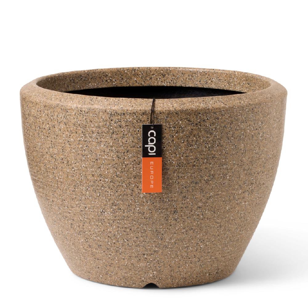 capi europe Planter ball Arc Granite 34x25 warm taupe