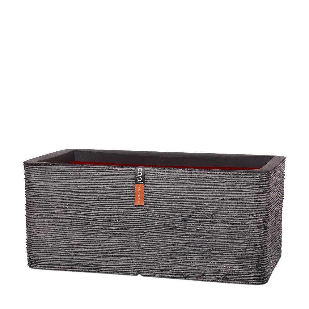 capi europe Planter rectangle Rib NL 73x39x32 anthracite