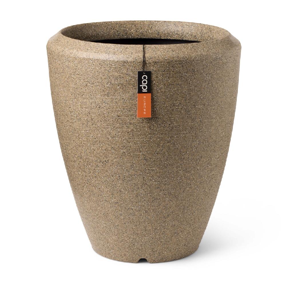 capi europe Vase elegant low Arc Granite 51x59 warm taupe