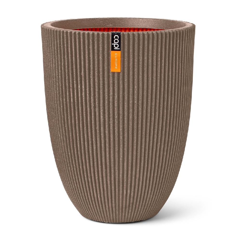 capi europe Vase elegant low Groove NL 46x58 warm taupe