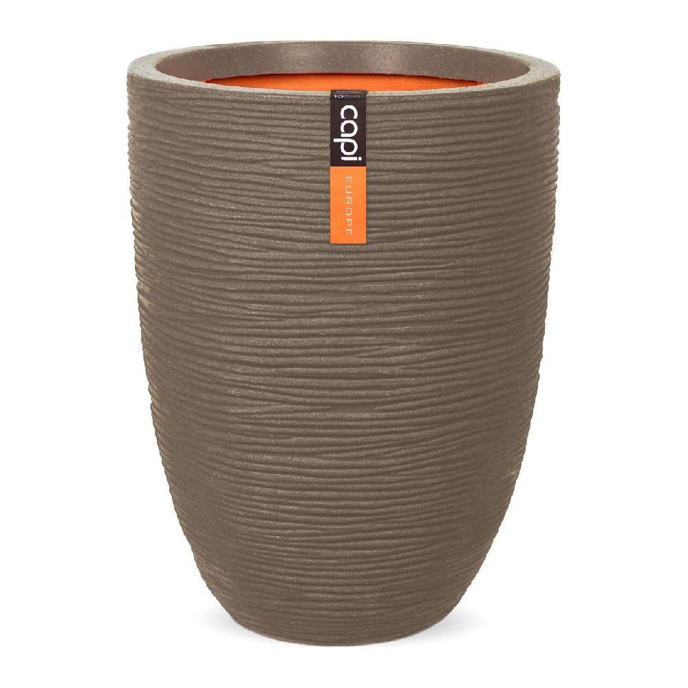 capi europe Vase elegant low Rib NL 46x58 warm taupe