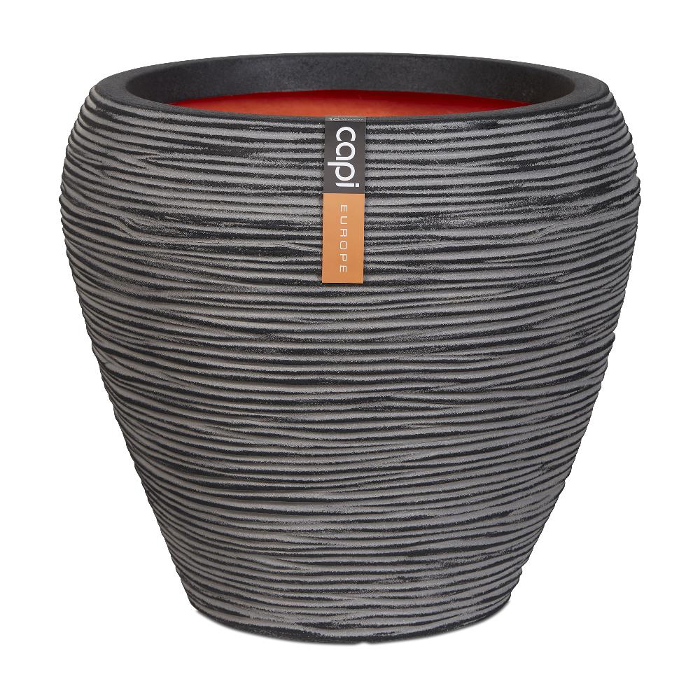 capi europe Vase taper round Rib NL 42x38 anthracite