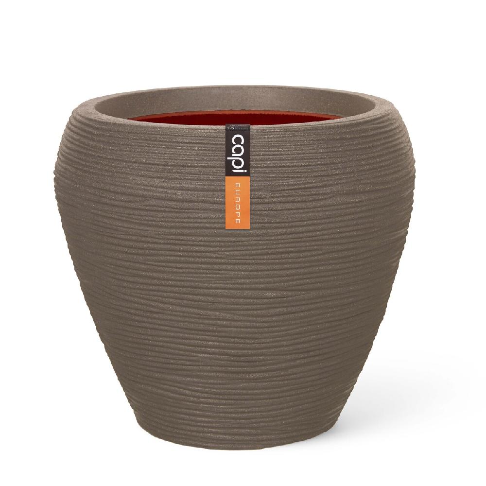 capi europe Vase taper round Rib NL 42x38 warm taupe