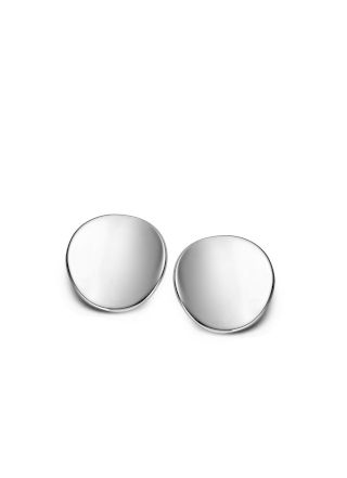 casa jewelry Oorknoppen Rondjes Hol van zilver