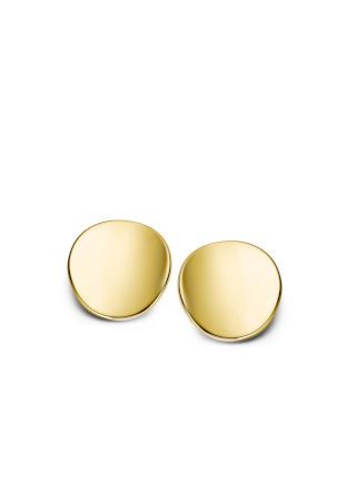 casa jewelry Oorknoppen Rondjes Hol van zilver goud verguld