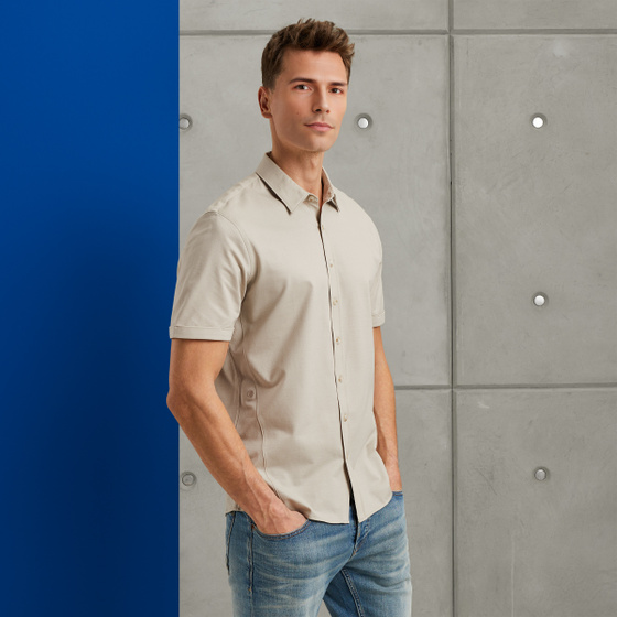 cast iron Overhemd met korte mouwen