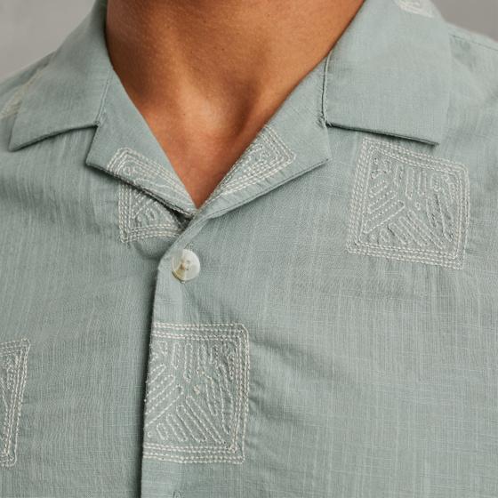 Cast Iron Overhemd Met Korte Mouwen