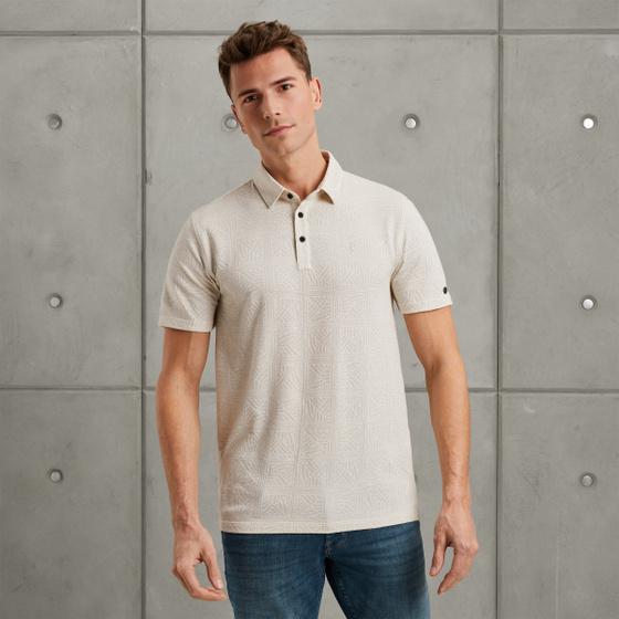 cast iron Polo met jacquardpatroon