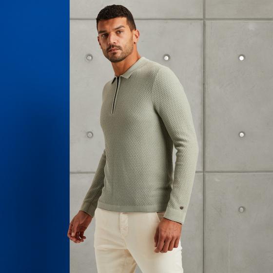 Cast Iron Polo Met Lange Mouwen