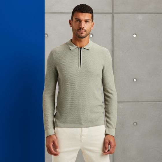 cast iron Polo met lange mouwen