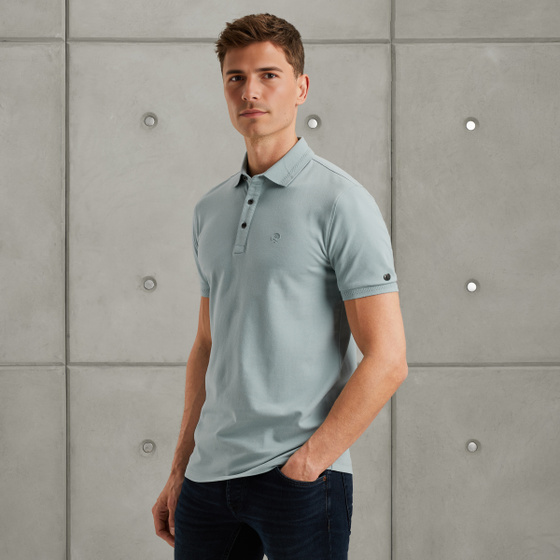 cast iron Polo van katoen met stretch