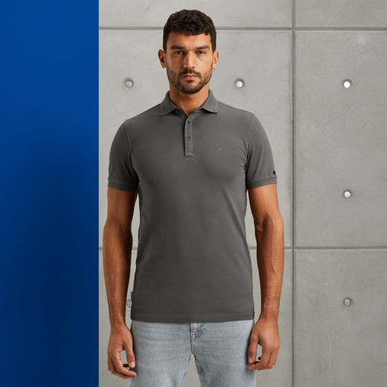 cast iron Polo van katoen met stretch