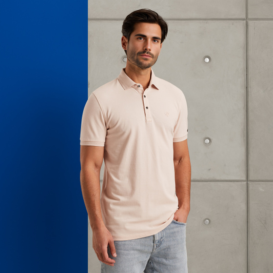 cast iron Polo van katoen met stretch