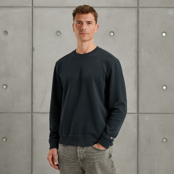 cast iron Sweatshirt met twillstructuur