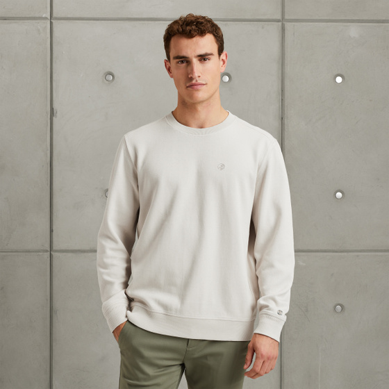 cast iron Sweatshirt met twillstructuur