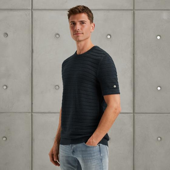 cast iron T-shirt met jacquardpatroon