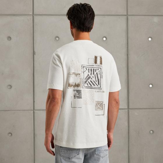 cast iron T-shirt met wafelstructuur