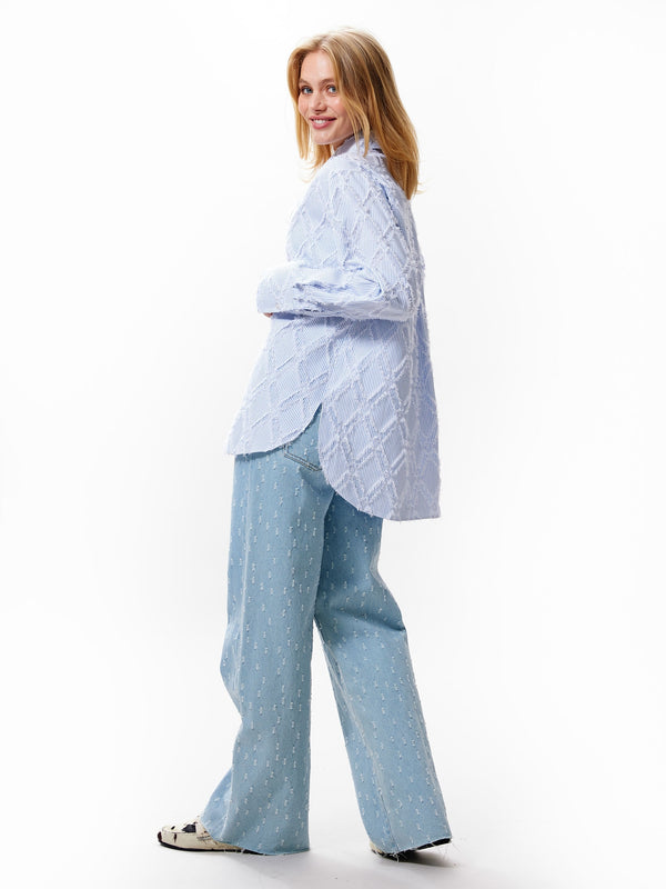 Catwalk Junkie Blouse Met Franje Textuur