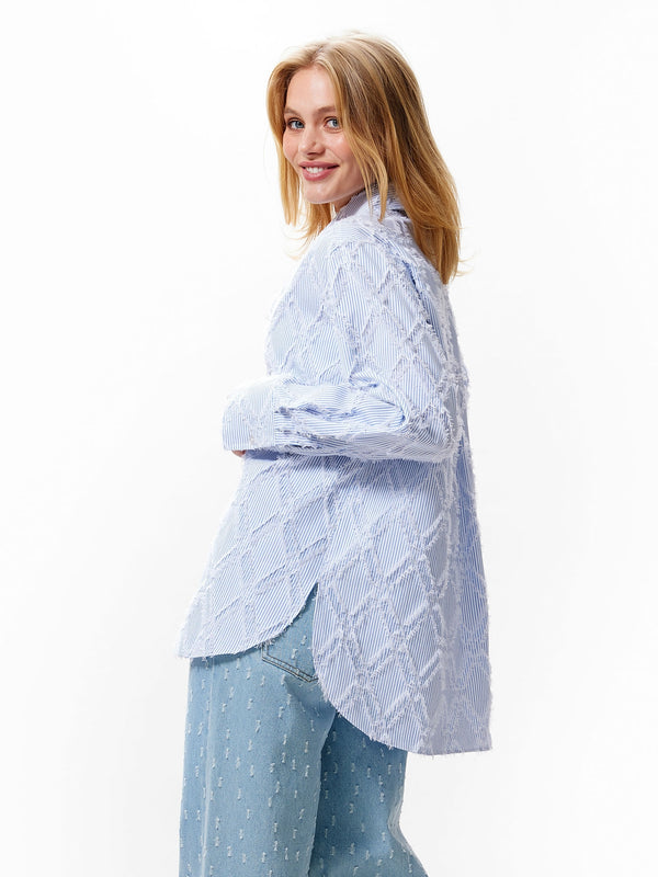 Catwalk Junkie Blouse Met Franje Textuur