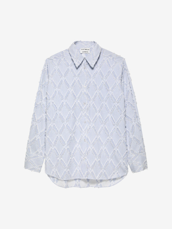 Catwalk Junkie Blouse Met Franje Textuur