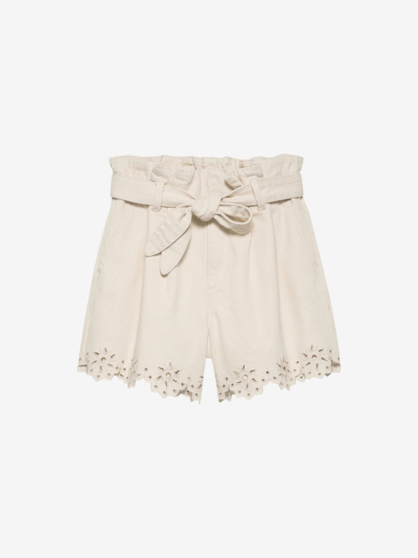 Catwalk Junkie Denim Shorts Met Borderie Anglaise