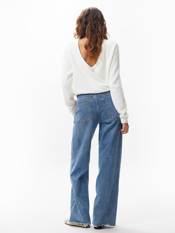 Catwalk Junkie Gebreide Soft Trui Met Vhals