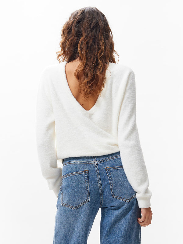 Catwalk Junkie Gebreide Soft Trui Met Vhals