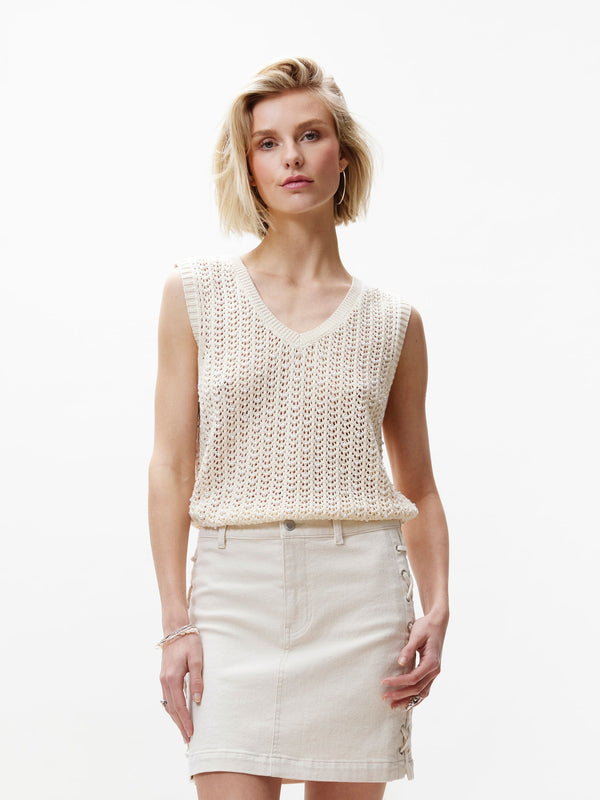 Catwalk Junkie Gebreide Top Met Parel Studs