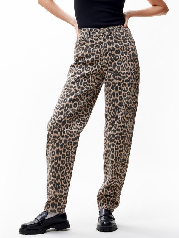 Catwalk Junkie Jeans Barrel Met Leopard Dessin