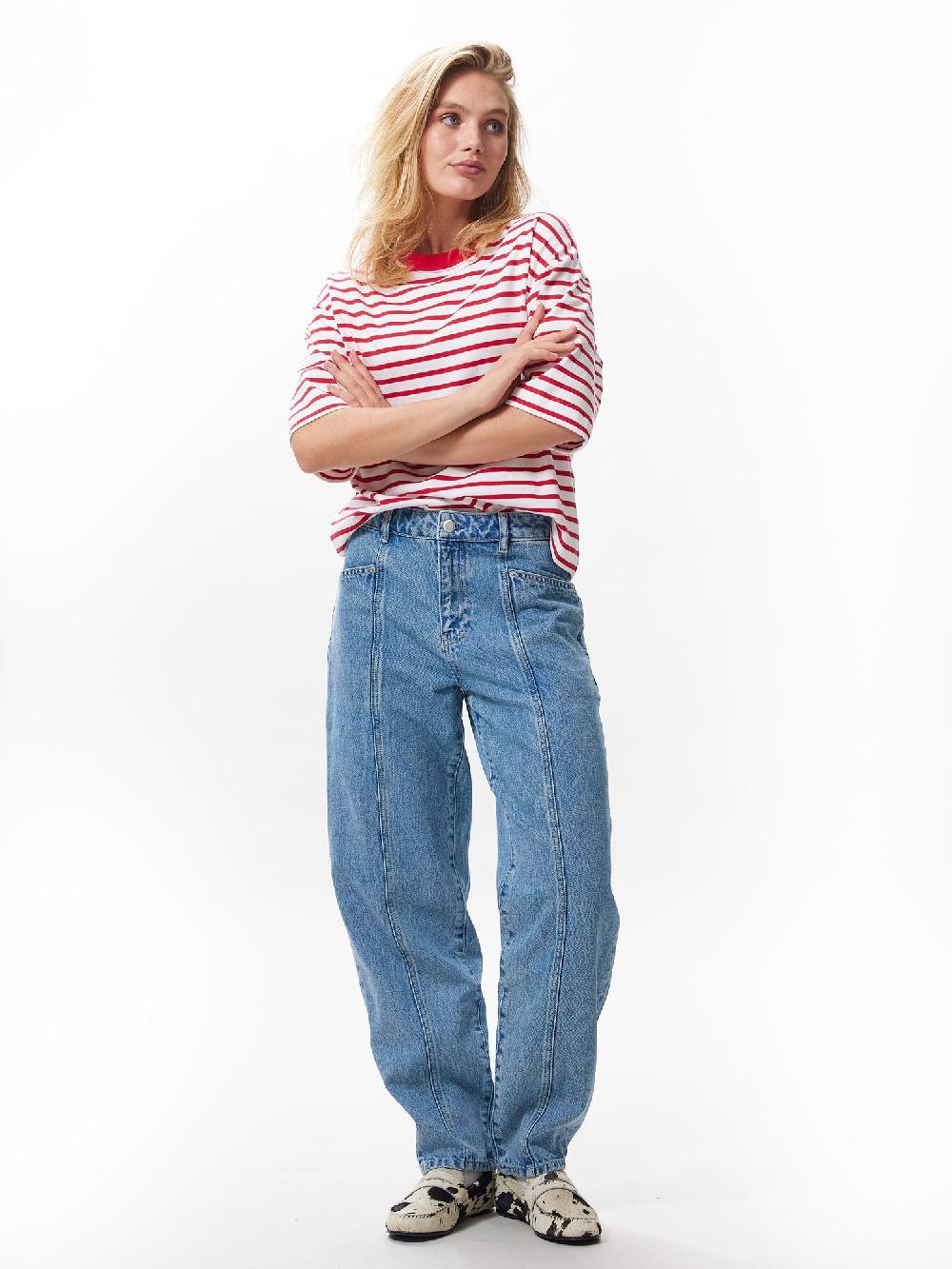 catwalk junkie Jeans barrel met naadverwerking