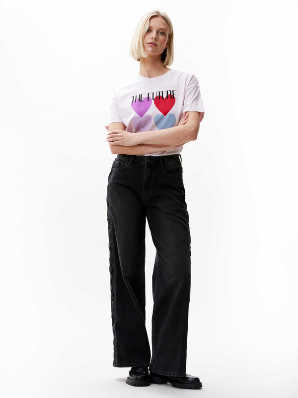 Catwalk Junkie Jeans Loose Met Veter Detail