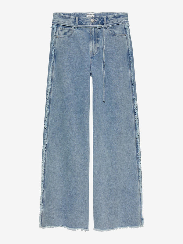 Catwalk Junkie Jeans Met Gerafelde Zijnaden