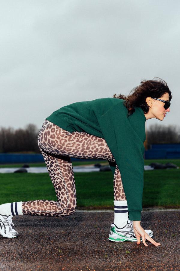 Catwalk Junkie Legging Van Mesh Met Leopard Dessin