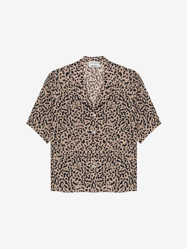 Catwalk Junkie Leopard Blouse Met Korte Mouwen