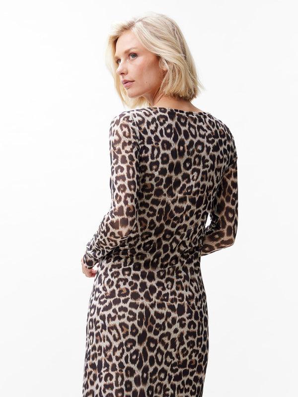 Catwalk Junkie Leopard Mesh Jurk