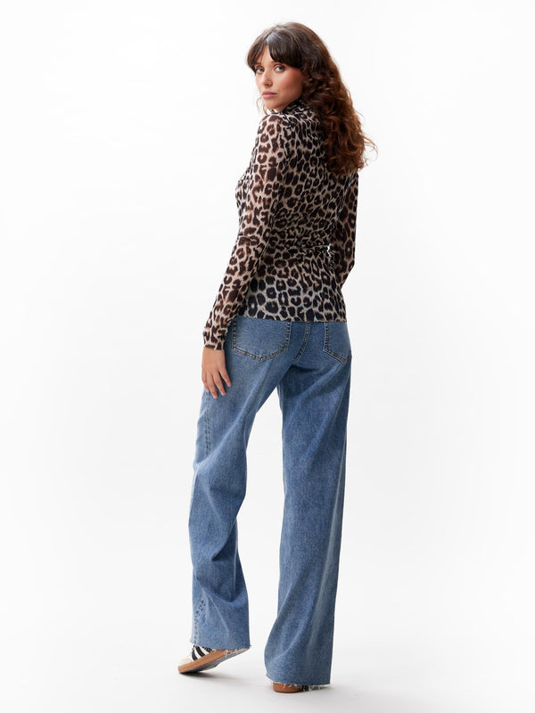 Catwalk Junkie Leopard Mesh Turle Neck