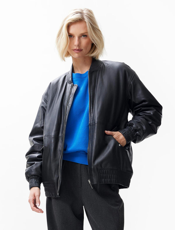 Catwalk Junkie Leren Bomber Jas