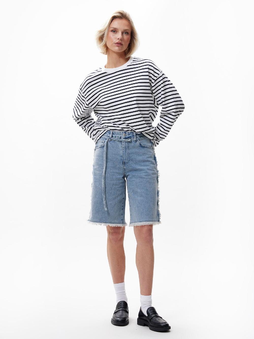 catwalk junkie Loose fit fringed jorts