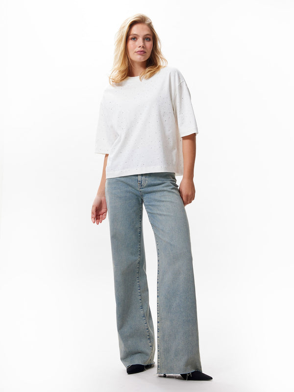 Catwalk Junkie Loose Fit Tshirt Met Strass