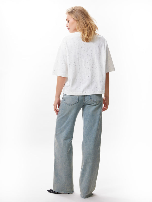 Catwalk Junkie Loose Fit Tshirt Met Strass