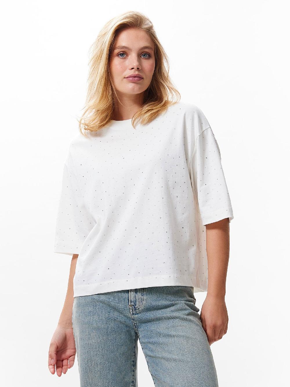 catwalk junkie Loose fit tshirt met strass