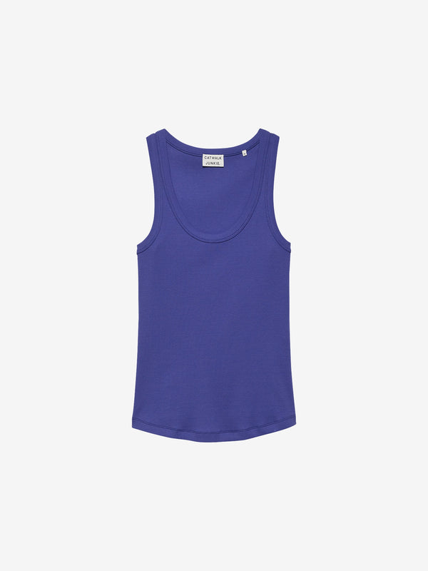 Catwalk Junkie Scoop Neck Rib Singlet