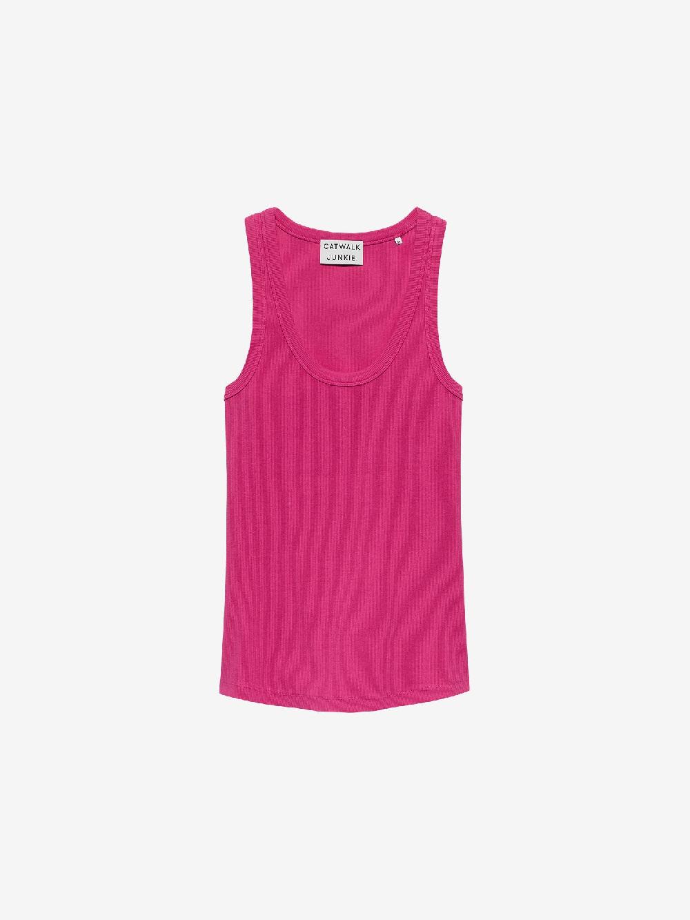 catwalk junkie Scoop neck rib singlet
