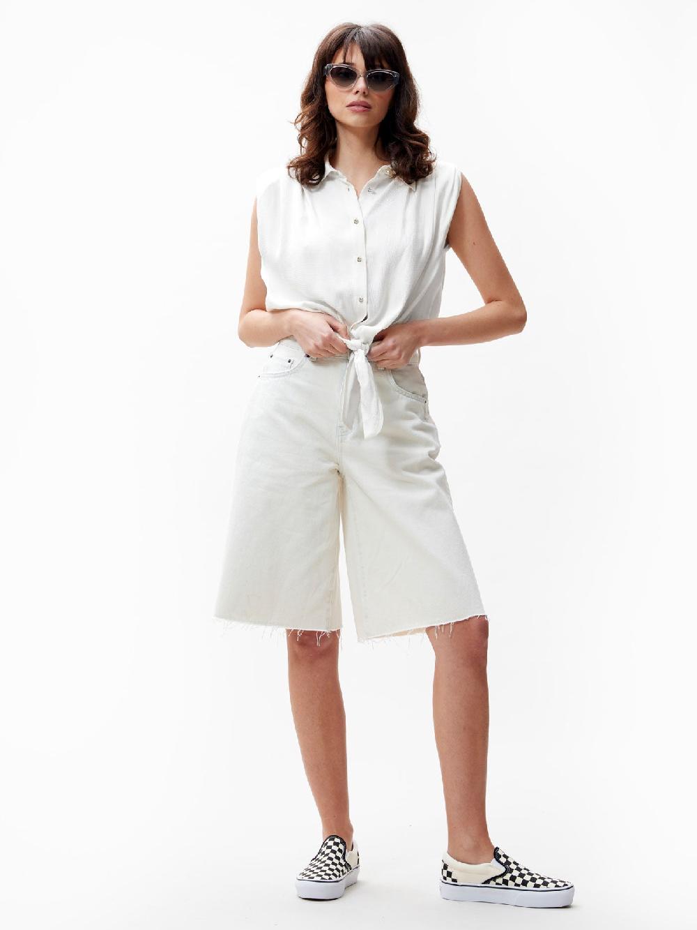 catwalk junkie Sleeveless blouse met knoop effect