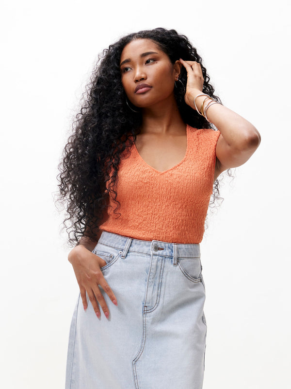 Catwalk Junkie Top Met Smock Structuur