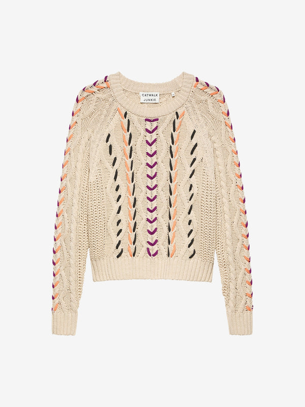 Catwalk Junkie Trui Met Kabel Dessin