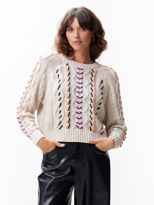 Catwalk Junkie Trui Met Kabel Dessin